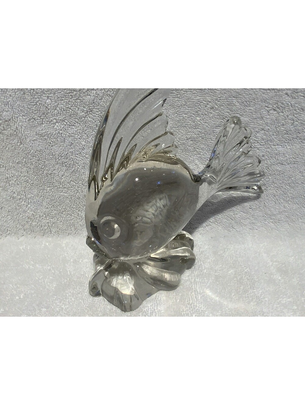 Vintage Mid Century Viking Art Glass Angel Fish Figurine/Paperweight 6.5”H